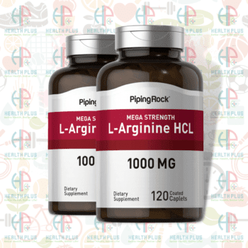 Mega Strength L-Arginine HCL 1000 mg 120 Coated Caplets 2 Bottles