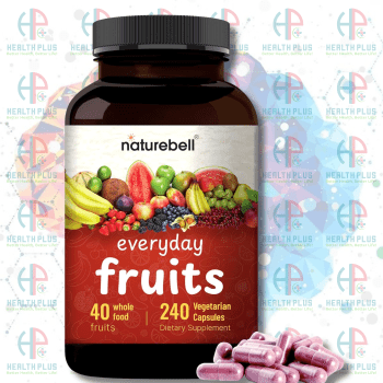 NatureBell Everyday Fruits Supplements - 240 Capsules - with 40 Whole Fruits - for Immune Support & Energy