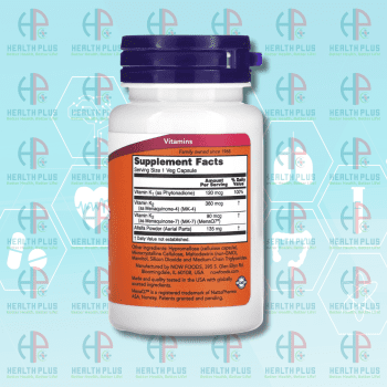 NOW Foods, MK-7 Plus with K1 & MK-4 Price in Bangladesh, 90 Veg Capsules - mk-7 plus with k1 and MK-4 supplements price in Bangladesh, mk-7 plus with k1 and MK-4 benefits, mk-7 plus with k1 and MK-4 supplements in Bangladesh